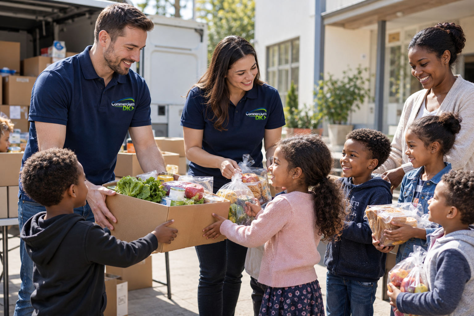 Community food donation initiative supported by Commercium DK